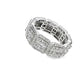 Cushion Link Ring 4.50 ctw Diamond 10K White Gold