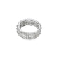 Cushion Link Ring 4.50 ctw Diamond 10K White Gold