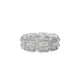 Cushion Link Ring 4.50 ctw Diamond 10K White Gold