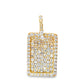 Baguette Tag Diamond Pendant 7 ct. 10K Yellow Gold