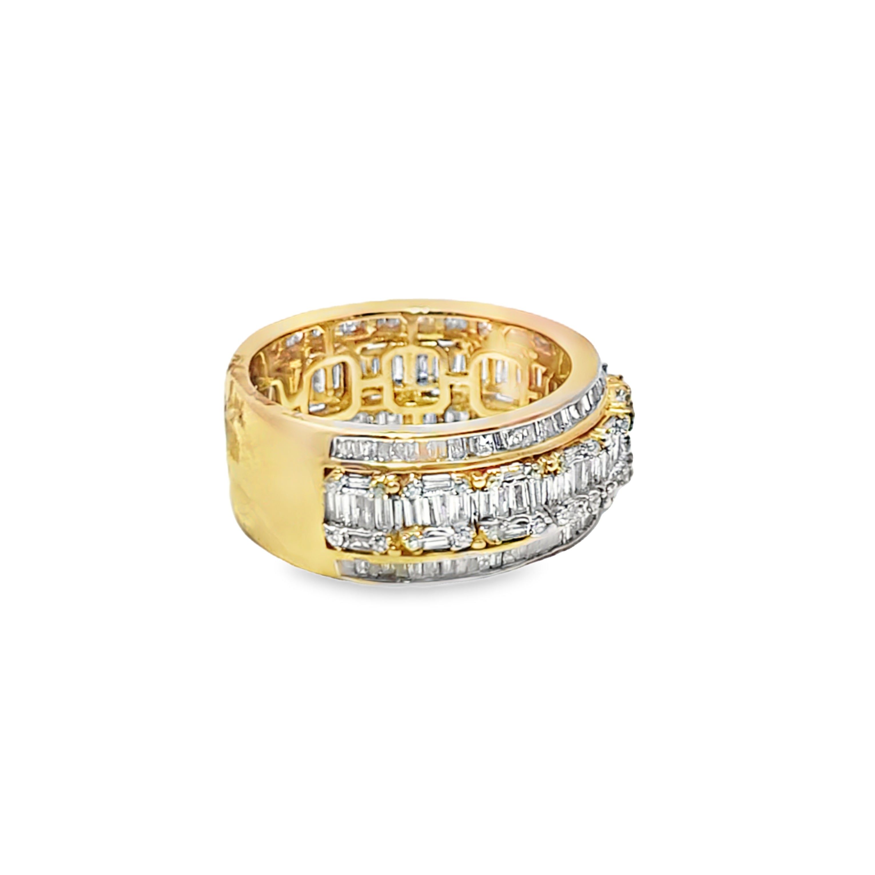 Baguette Band Ring 4.00 ctw Diamond 10K Yellow Gold