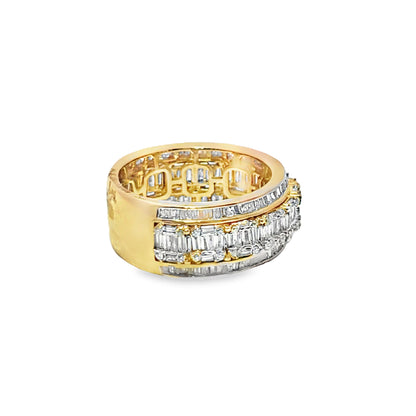 Baguette Band Ring 4.00 ctw Diamond 10K Yellow Gold