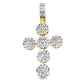 Illusion Set Cross Pendant 0.35 Ct. Diamond 10K Yellow Gold