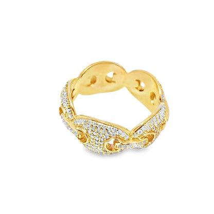 Diamond Link Ring 2.50 ctw 10K Yellow Gold