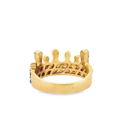 Drip Ring 1.15 ctw Diamond 10K Yellow Gold