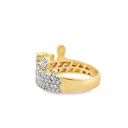 Drip Ring 1.15 ctw Diamond 10K Yellow Gold