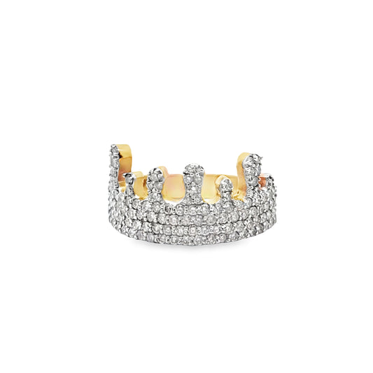 Drip Ring 1.15 ctw Diamond 10K Yellow Gold