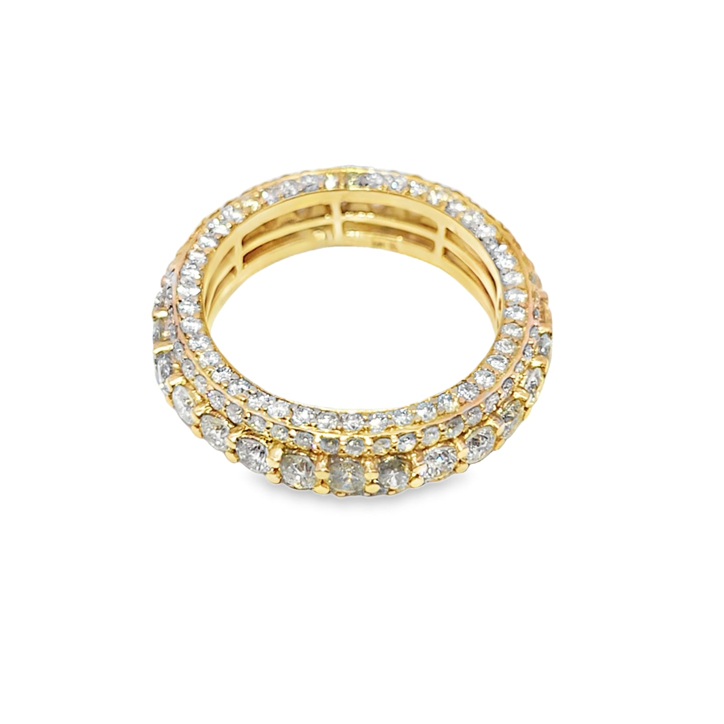 Round Cut Ring 6.00 ctw Diamond 10K Yellow Gold