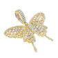 10K Yellow Gold 2.25 ctw Baguette Diamond Elegant Butterfly Pendant | Luxury Statement Jewelry | Jewelry Palace