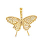 10K Yellow Gold 2.25 ctw Baguette Diamond Elegant Butterfly Pendant | Luxury Statement Jewelry | Jewelry Palace