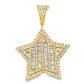 10K Yellow Gold 4.00 ctw Diamond Baguette Star Pendant | Iced-Out Five Point Star | Jewelry Palace