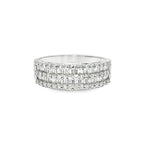 Baguette Band Ring 1.25 ctw Diamond 10K White Gold