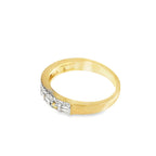 Baguette & Round Band Ring 0.75 ctw Diamond 10K Yellow Gold