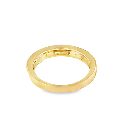 Baguette & Round Band Ring 0.75 ctw Diamond 10K Yellow Gold