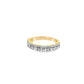 Baguette & Round Band Ring 0.75 ctw Diamond 10K Yellow Gold