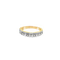 Baguette & Round Band Ring 0.75 ctw Diamond 10K Yellow Gold