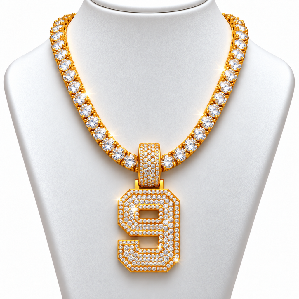VVS 5mm Tennis Chain with any Number 0-9