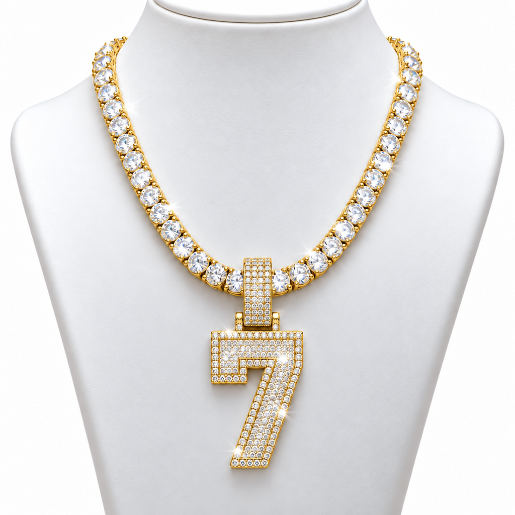 VVS 5mm Tennis Chain with any Number 0-9