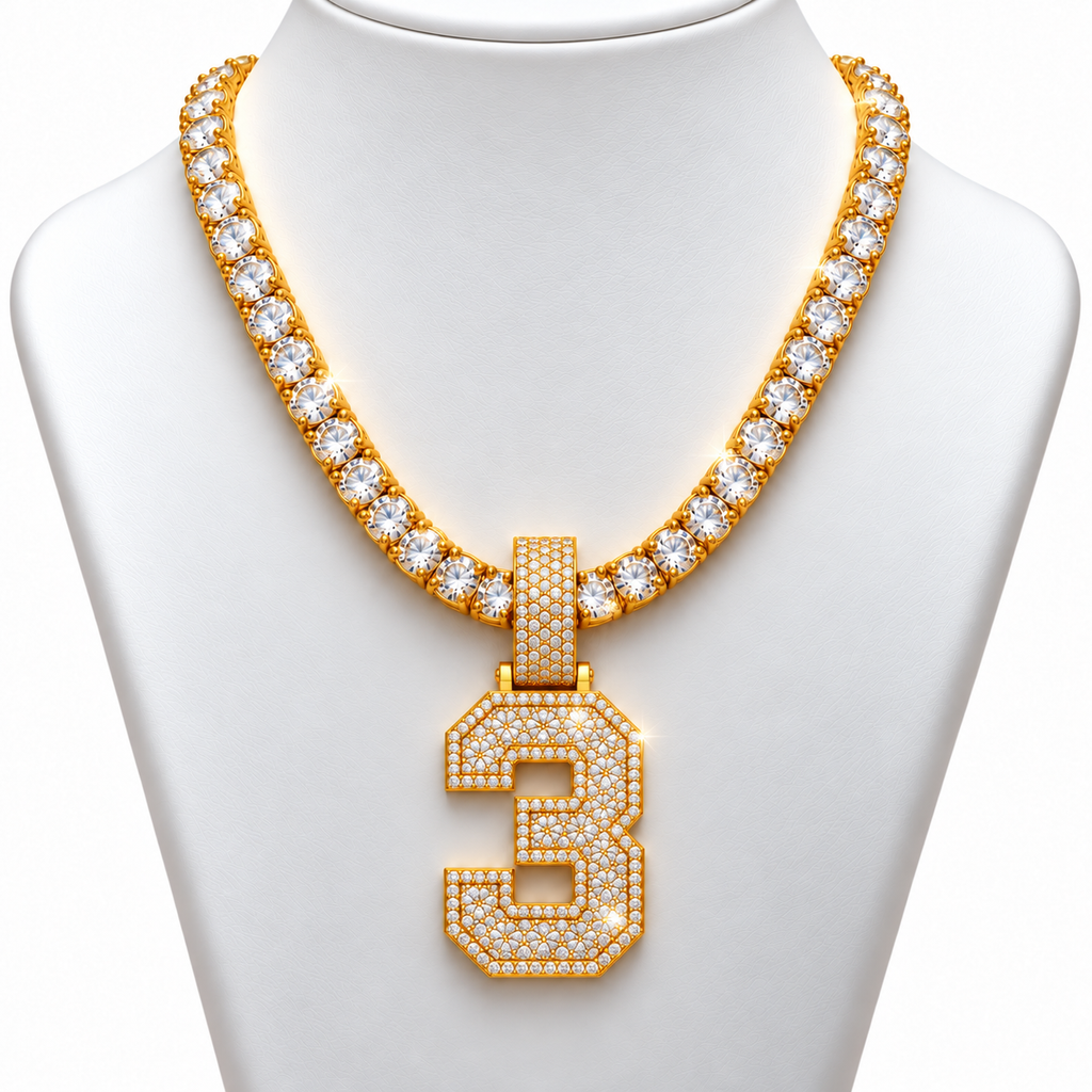 VVS 5mm Tennis Chain with any Number 0-9