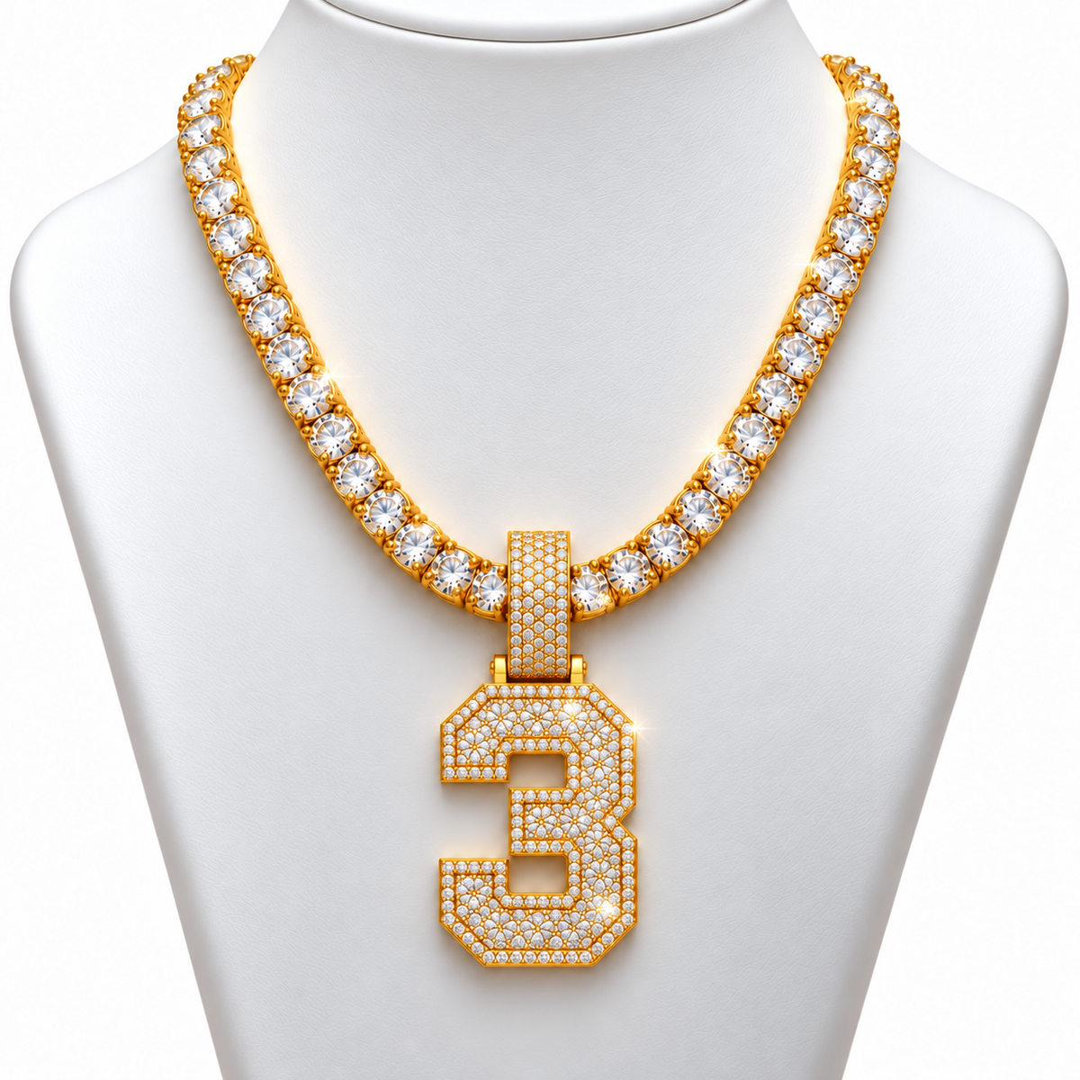 VVS 5mm Tennis Chain with any Number 0-9