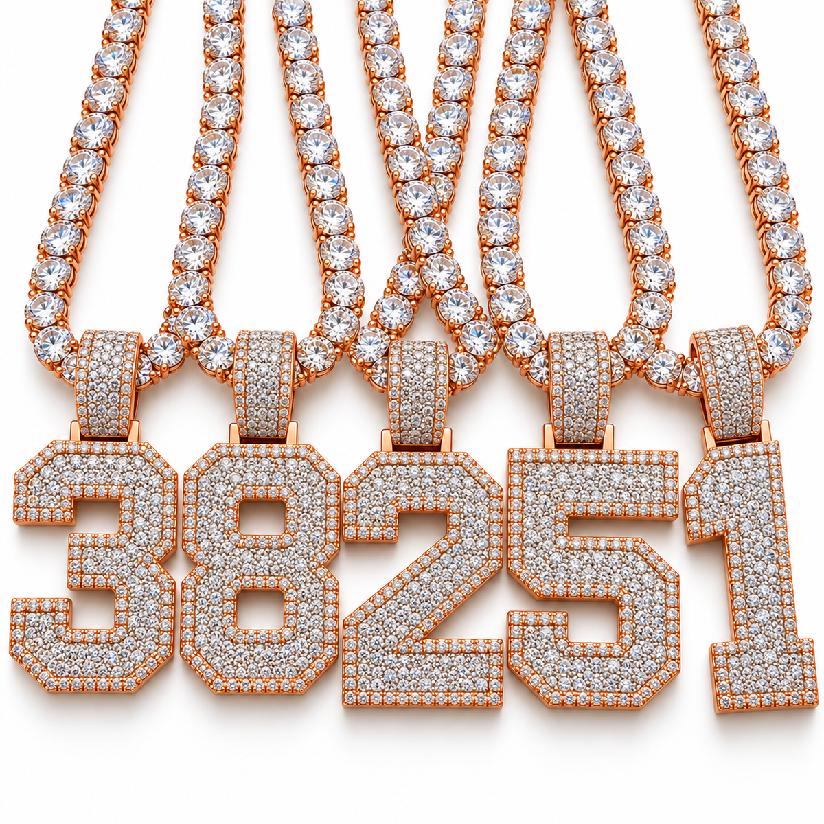 VVS 5mm Tennis Chain with any Number 0-9