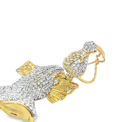 Praying Hands Pendant 2.00 ct. Diamond 10K Yellow Gold