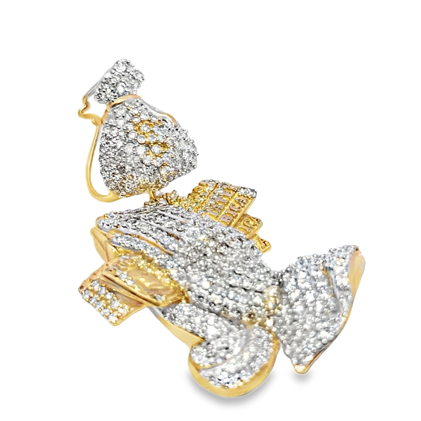 Praying Hands Pendant 2.00 ct. Diamond 10K Yellow Gold