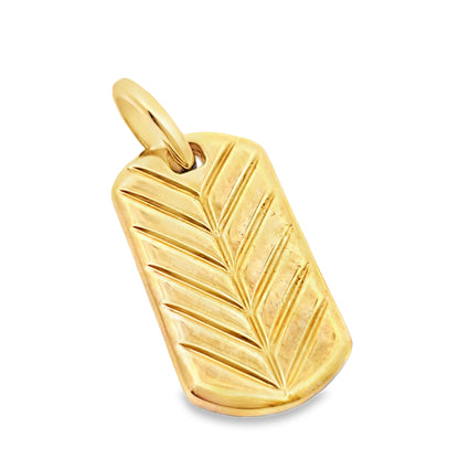 Dog Tag Pendant 2.00 ctw Diamond 10K Yellow Gold