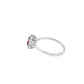 10K White Gold Oval Ruby & Diamond Ring 0.25 ctw