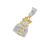 Money Bag Pendant 0.625 Ct. Diamond 10K Yellow Gold