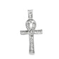 10K White Gold 1.00 ctw Diamond Ankh Cross Pendant | Eternal Life & Faith Symbol | Jewelry Palace
