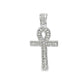 10K White Gold 1.00 ctw Diamond Ankh Cross Pendant | Eternal Life & Faith Symbol | Jewelry Palace