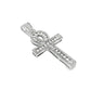 10K White Gold 1.00 ctw Diamond Ankh Cross Pendant | Eternal Life & Faith Symbol | Jewelry Palace