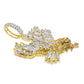 10k Yellow Gold Diamond Eagle Pendant 7/8 ctw