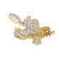 10k Yellow Gold Diamond Eagle Pendant 7/8 ctw