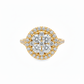 10K Yellow Gold Round Cut Diamond Halo Cluster Ring 2.02 ctw | Elegant Bridal & Fashion Jewelry – Jewelry Palace Lithonia GA