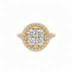 10K Yellow Gold Round Cut Diamond Halo Cluster Ring 2.02 ctw | Elegant Bridal & Fashion Jewelry – Jewelry Palace Lithonia GA