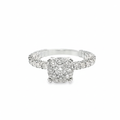 14K White Gold Halo Cluster Diamond Wedding Ring 2.75 ctw | Jewelry Palace Lithonia GA