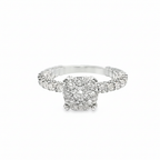 14K White Gold Halo Cluster Diamond Wedding Ring 2.75 ctw | Jewelry Palace Lithonia GA
