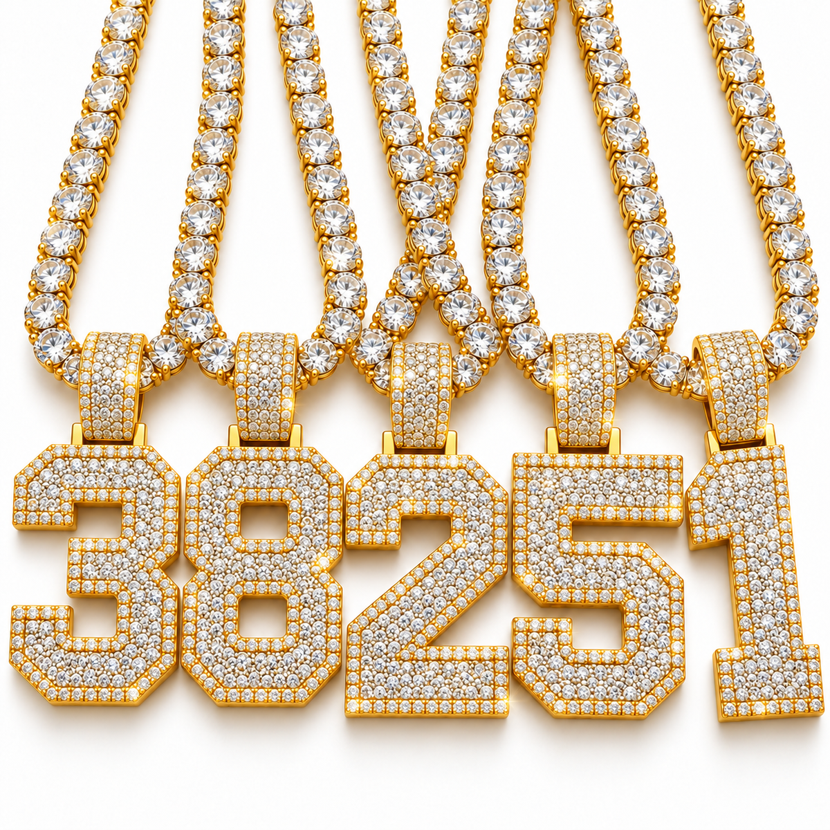 VVS 5mm Tennis Chain with any Number 0-9
