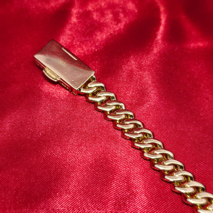 9mm Cuban Link in 10K Gold And Natural VS Diamonds