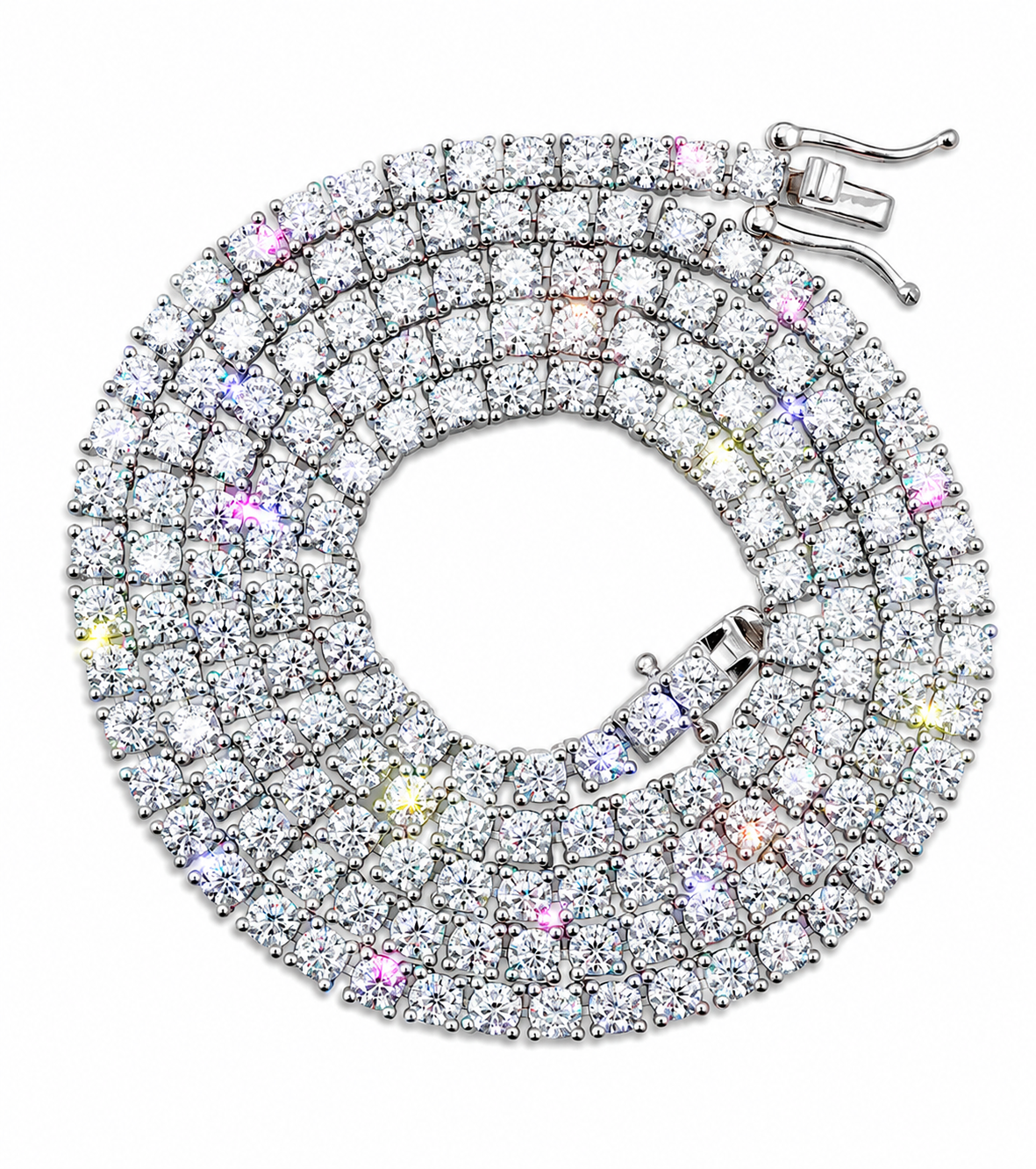 Moissanite tennis chain 7mm 20”