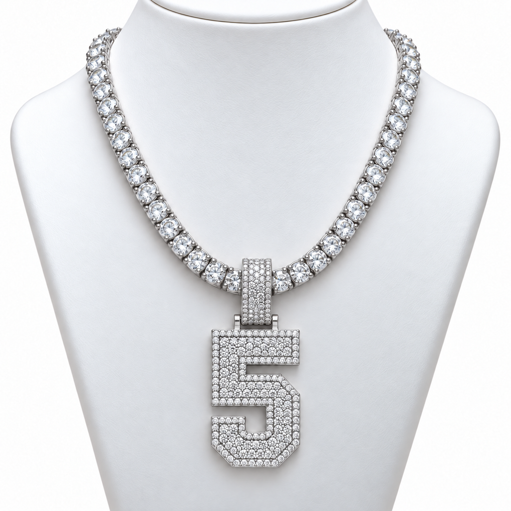 VVS 5mm Tennis Chain with any Number 0-9