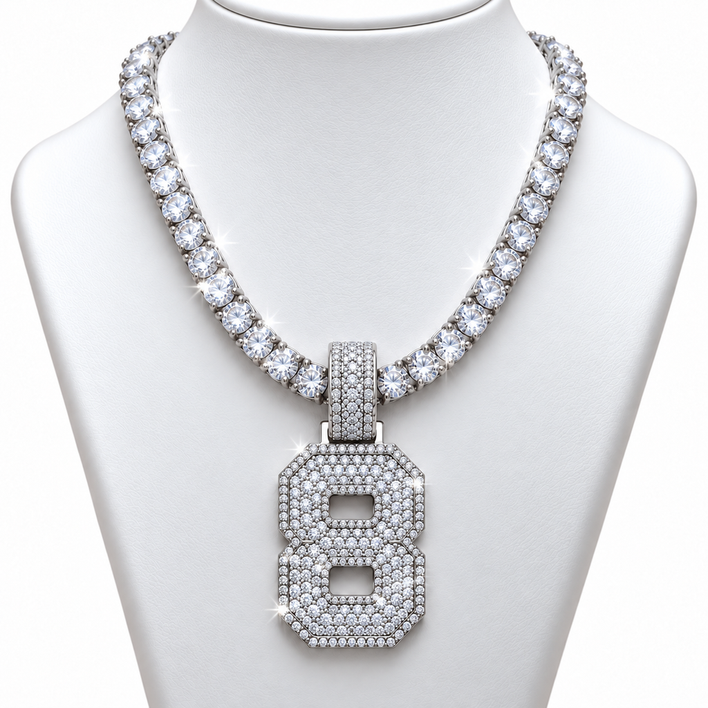 VVS 5mm Tennis Chain with any Number 0-9