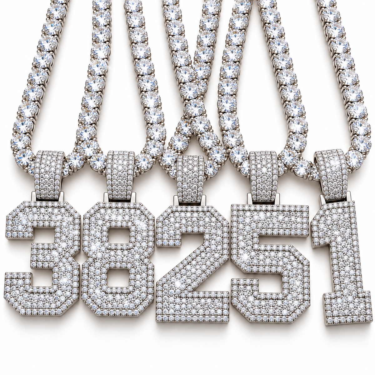 VVS 5mm Tennis Chain with any Number 0-9