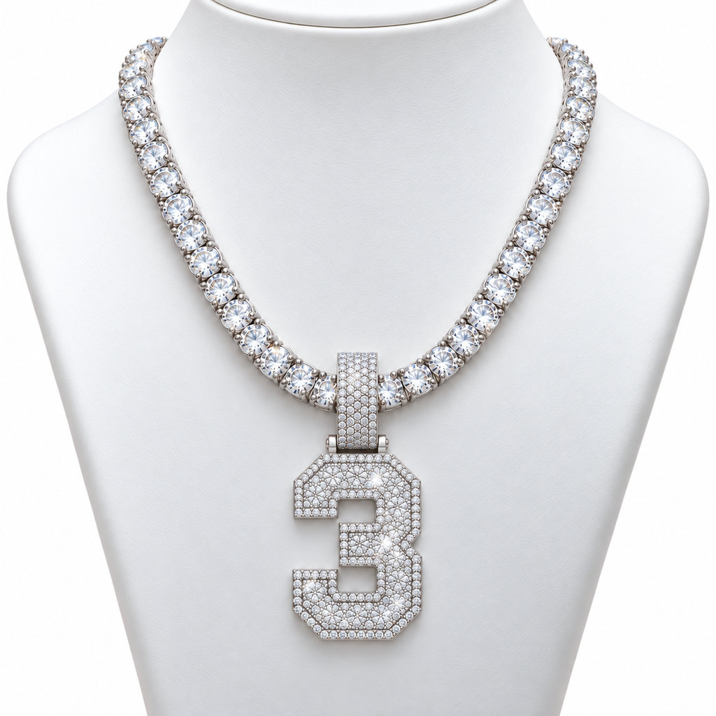 VVS 5mm Tennis Chain with any Number 0-9