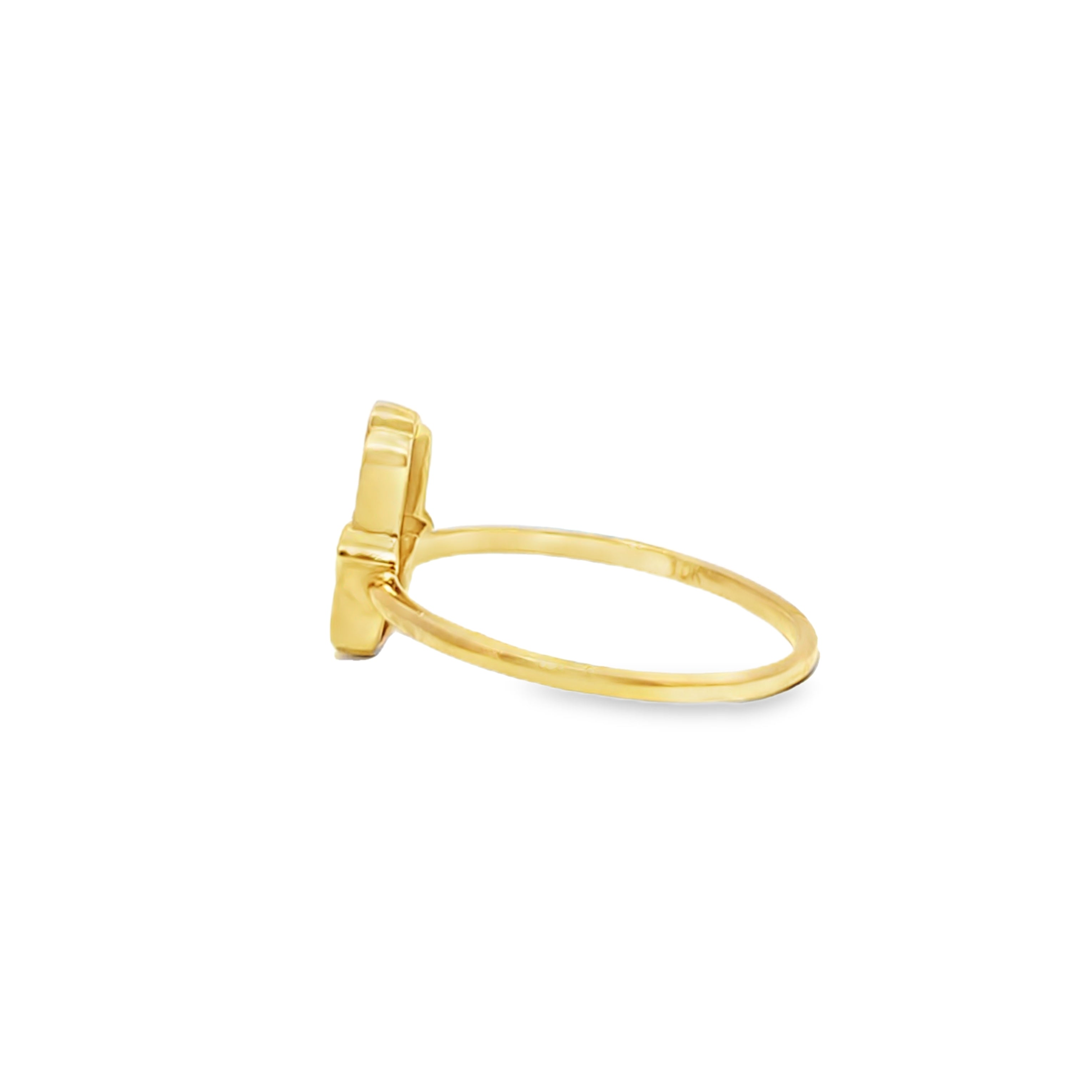 Hamsa Ring 0.13 ctw Diamond 10K Yellow Gold