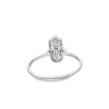 Hamsa Ring 0.13 ctw Diamond 10K Yellow Gold