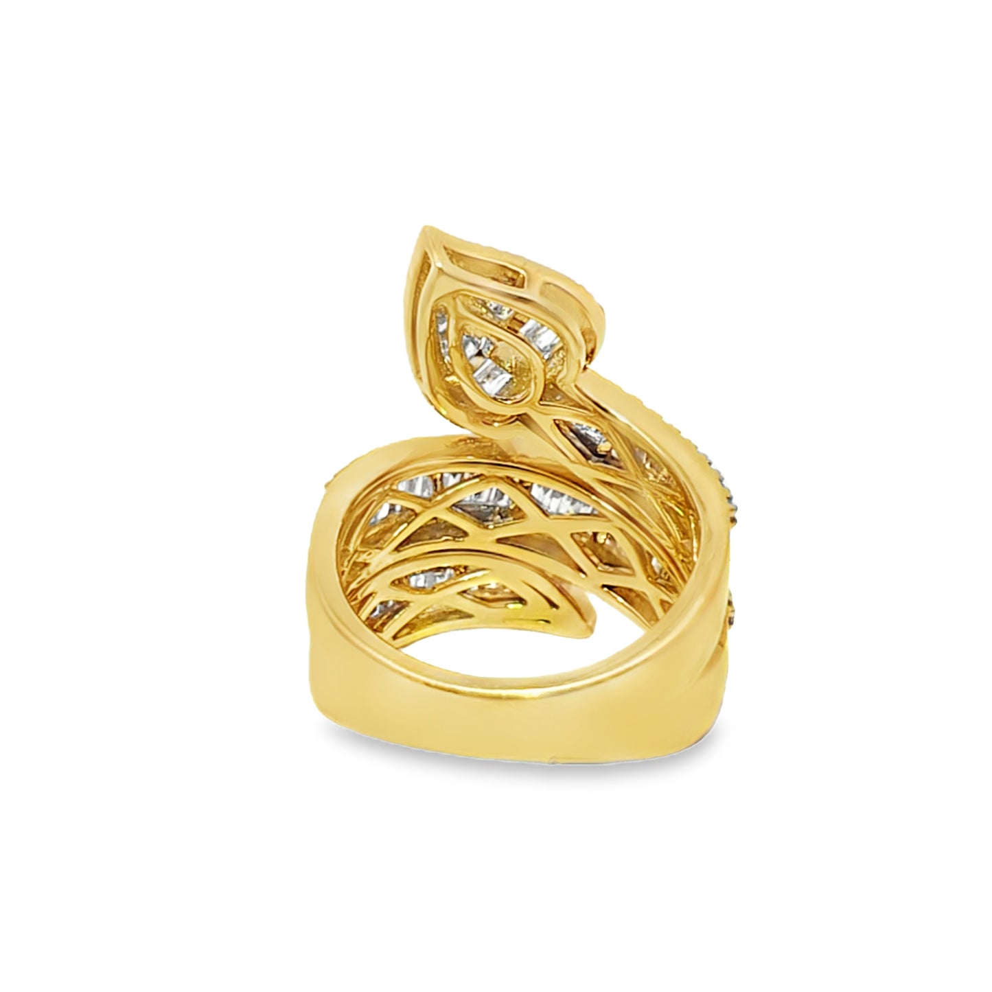 Crossover Band Ring 1.76 ctw Diamond 10K Yellow Gold