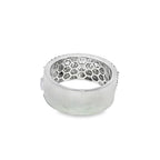 Mens Diamond Band 5 Row Stones 2.36 ctw Diamond 10K White Gold